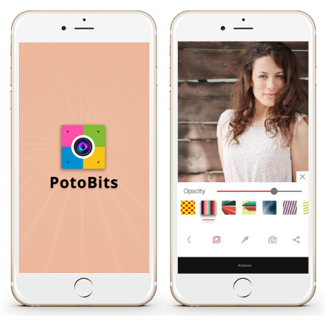PotoBits Selfie Editing Mobile App