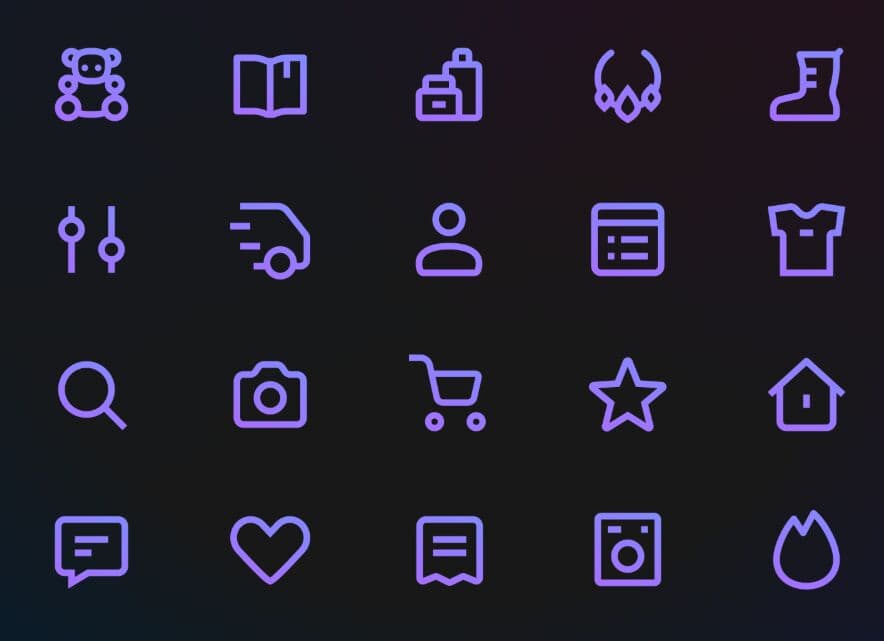 Ecommerce Cart Icon Pack in 2024