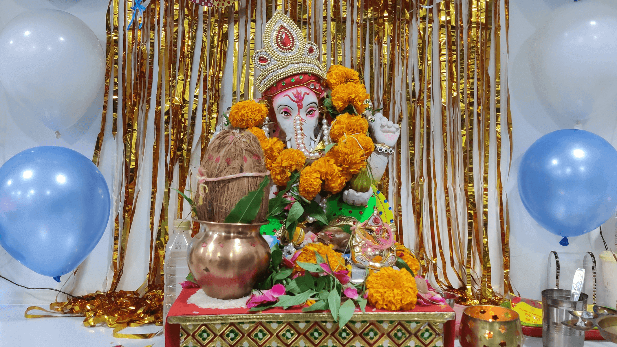 Ganesh puja on 12 Company  anniversary'